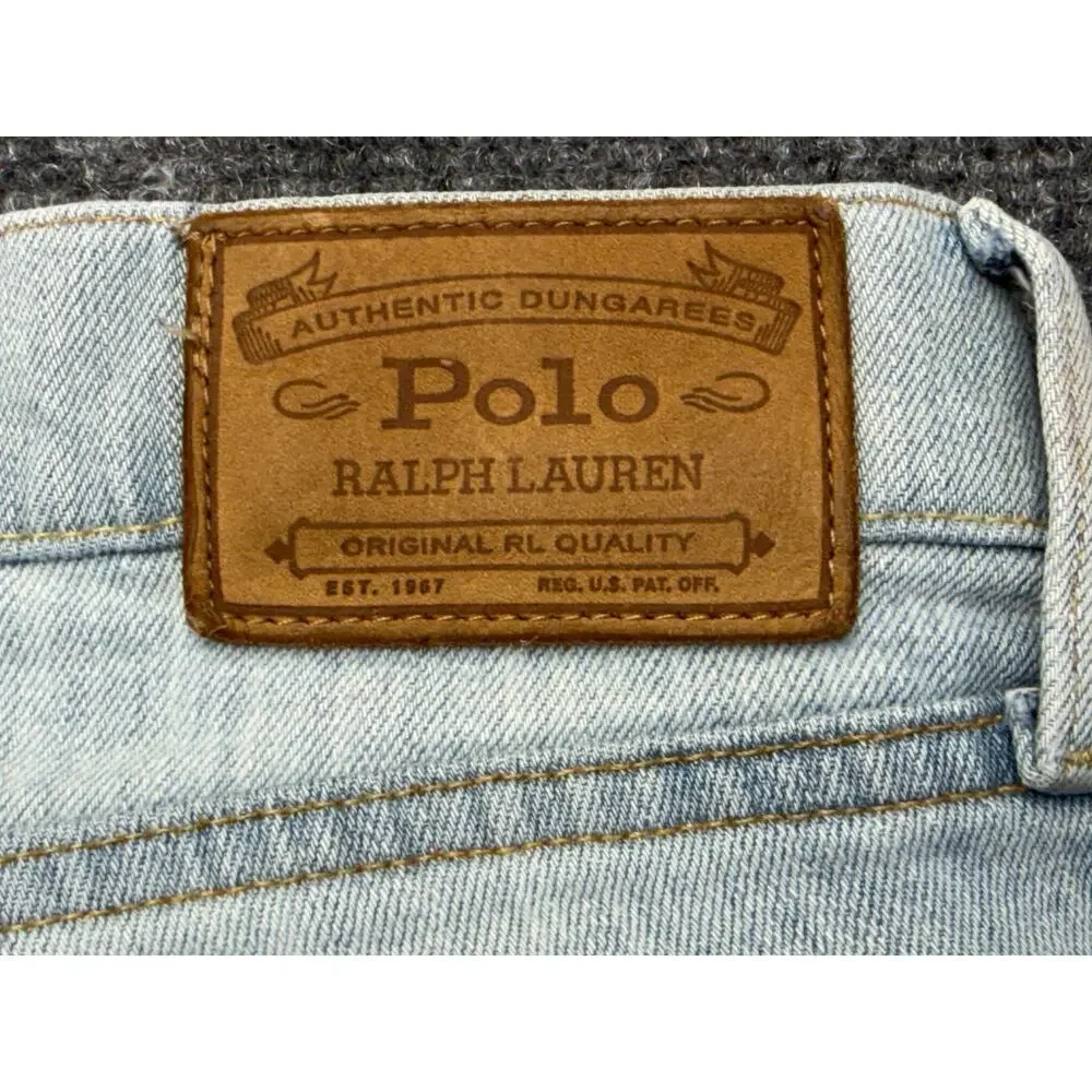 Polo Ralph Lauren Jeans Mens 34x30 Light Wash Stretch Denim Slim